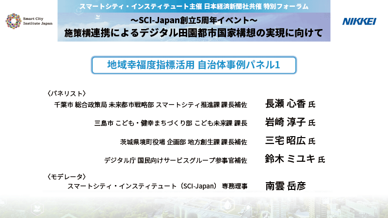 地域幸福度指標活用　自治体事例パネル1